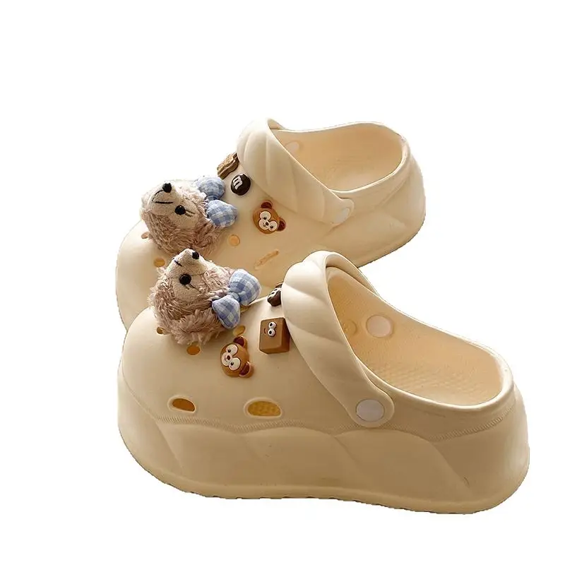 Eva Crocs 2025 Women's Breathable Crocs with Bear Design