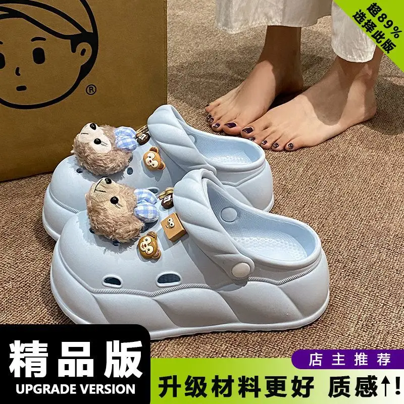 Eva Crocs 2025 Women's Breathable Crocs with Bear Design