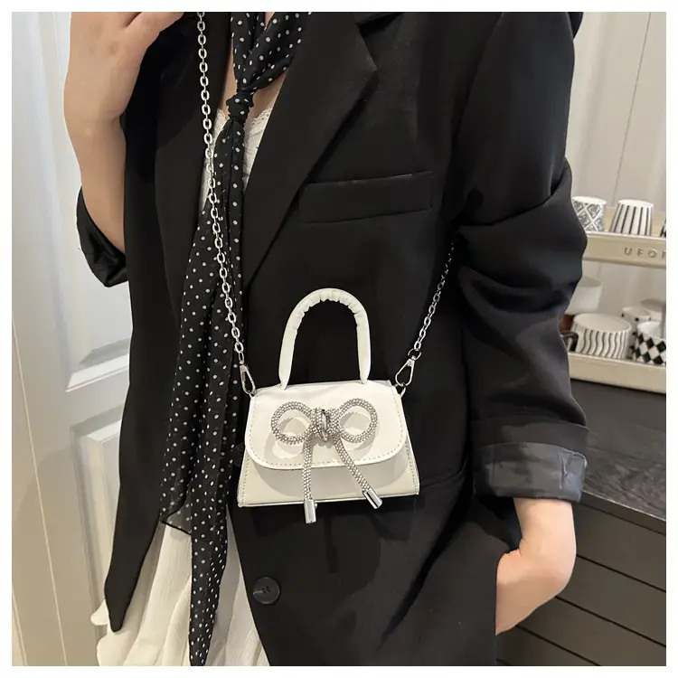 Pink Bow Chain Crossbody Bag for Women — feature 13