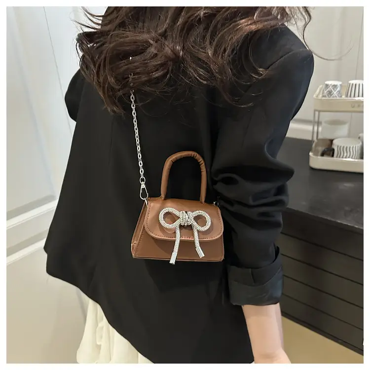 Pink Bow Chain Crossbody Bag for Women — feature 15