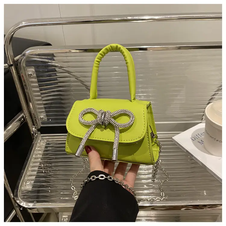 Pink Bow Chain Crossbody Bag for Women — feature 21
