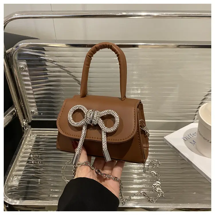 Pink Bow Chain Crossbody Bag for Women — feature 23