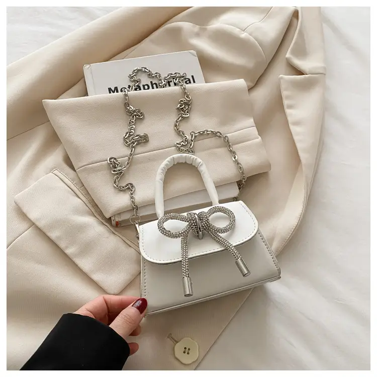 Pink Bow Chain Crossbody Bag for Women — feature 24
