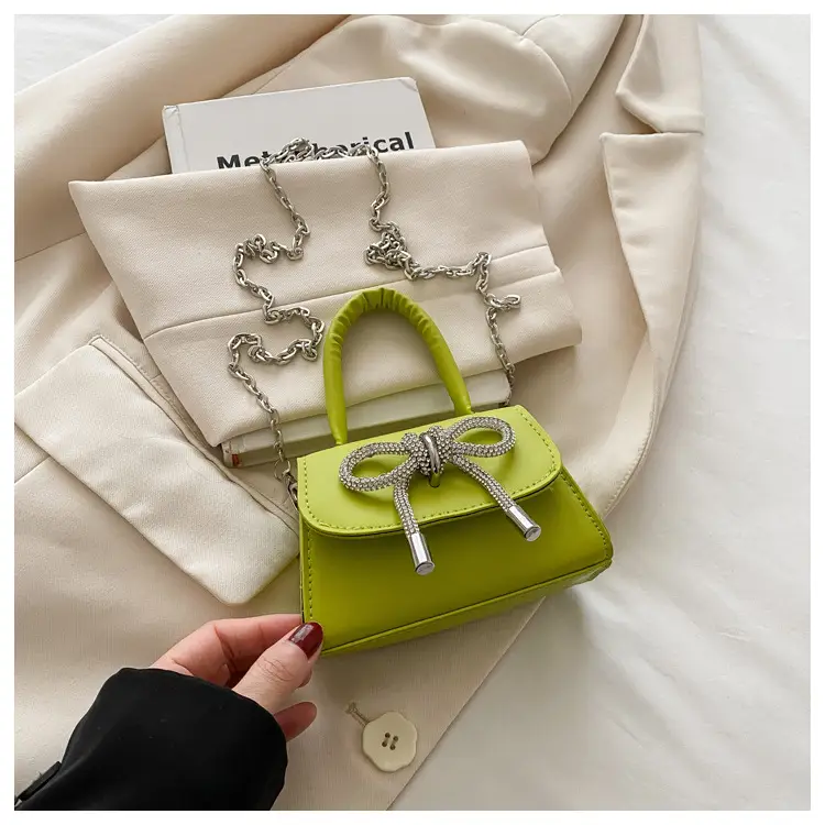 Pink Bow Chain Crossbody Bag for Women — feature 25