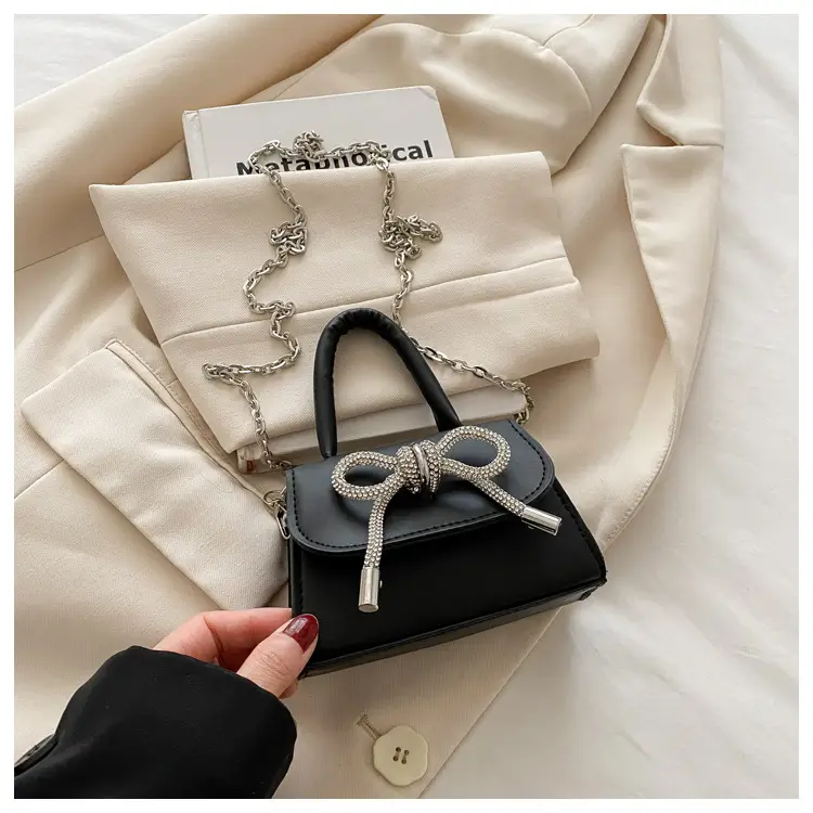 Pink Bow Chain Crossbody Bag for Women — feature 27