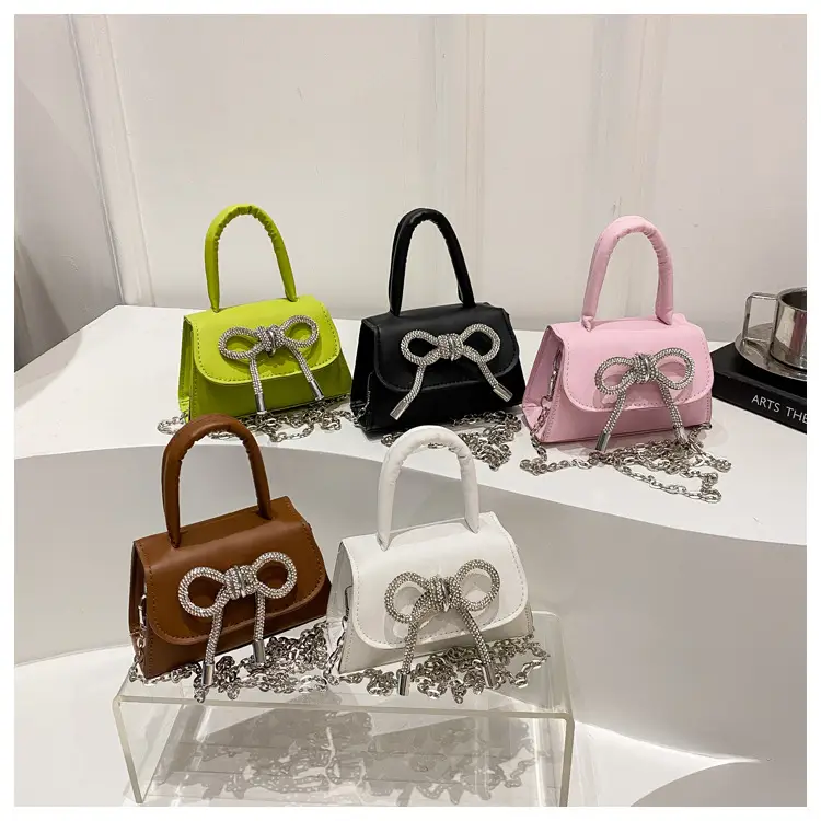 Pink Bow Chain Crossbody Bag for Women — feature 29