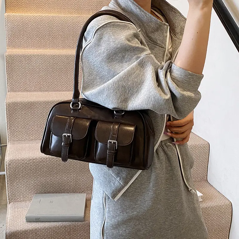 Pink Textured Shoulder Bag for Women 2025 - Image 8
