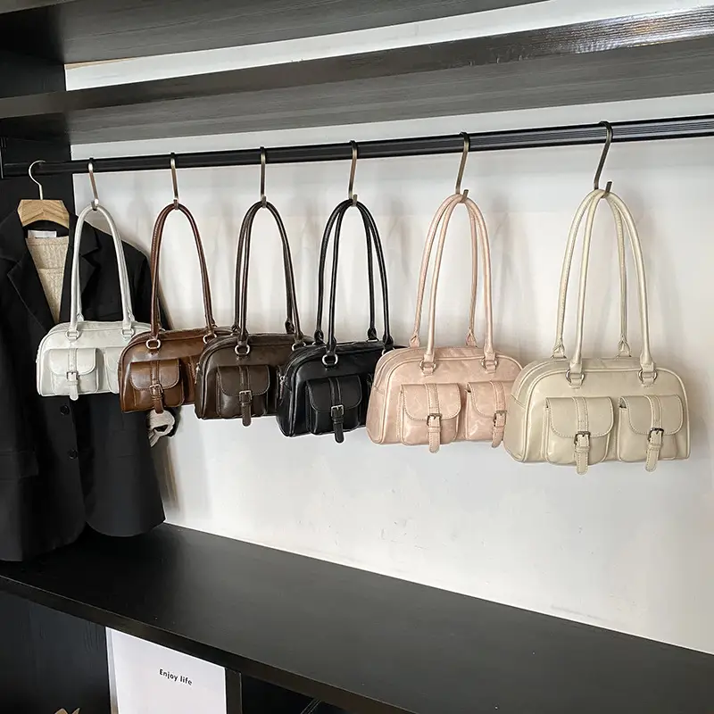 Pink Textured Shoulder Bag for Women 2025 - Image 10