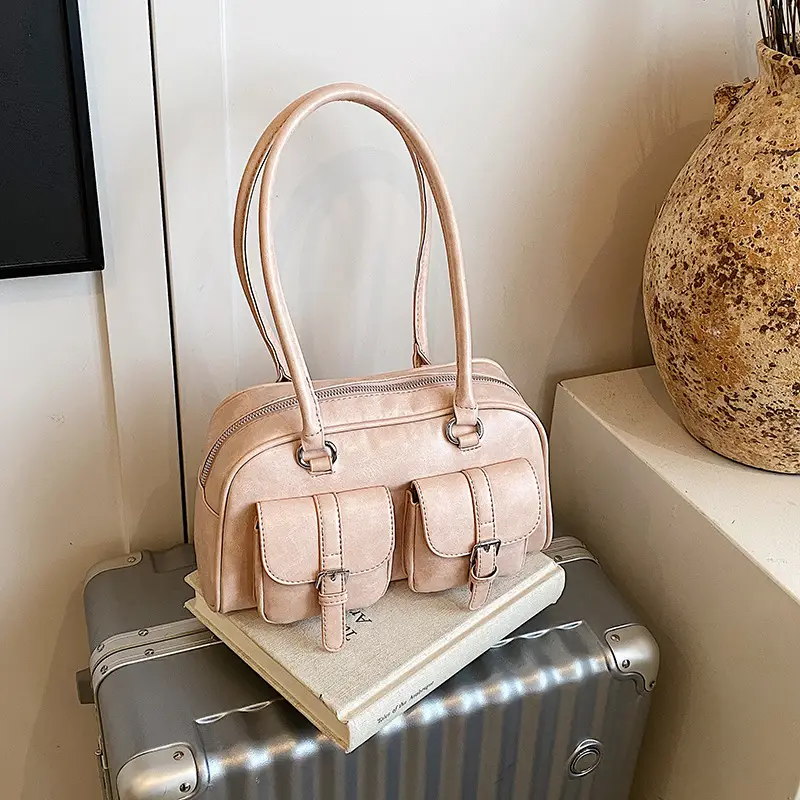 Pink Textured Shoulder Bag for Women 2025 - Image 2
