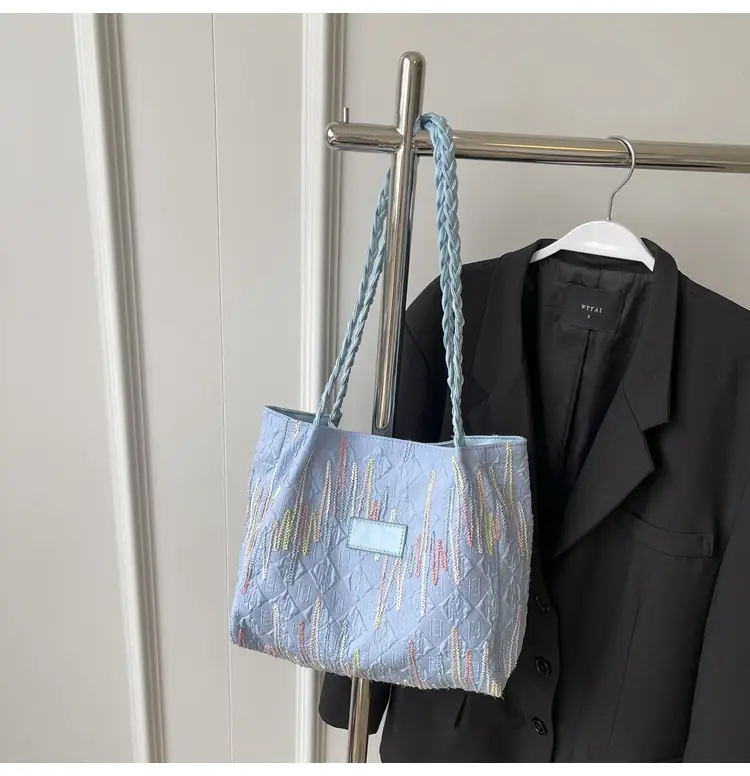 Yellow Canvas Tote Bag for Women Large Capacity Summer Commute — feature 12