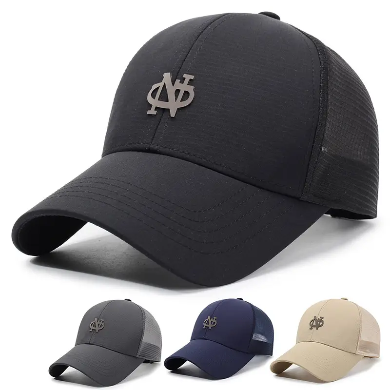 Men's Black UPN Logo Mesh Cap Sun Hat - Image 6