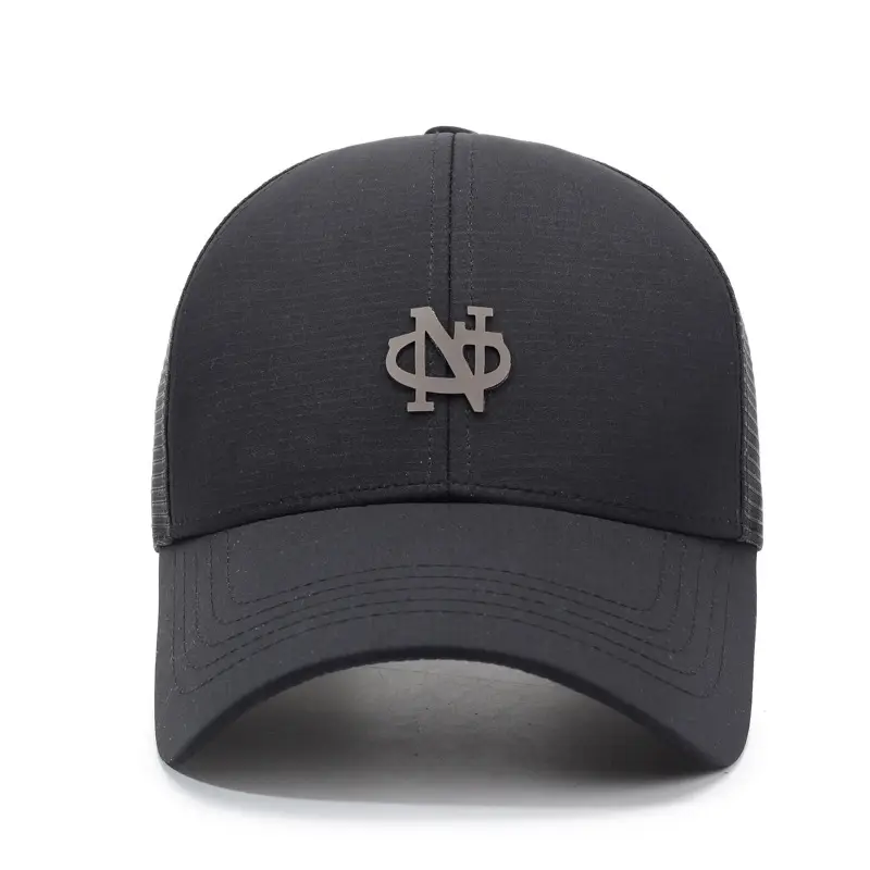 Men's Black UPN Logo Mesh Cap Sun Hat - Image 8