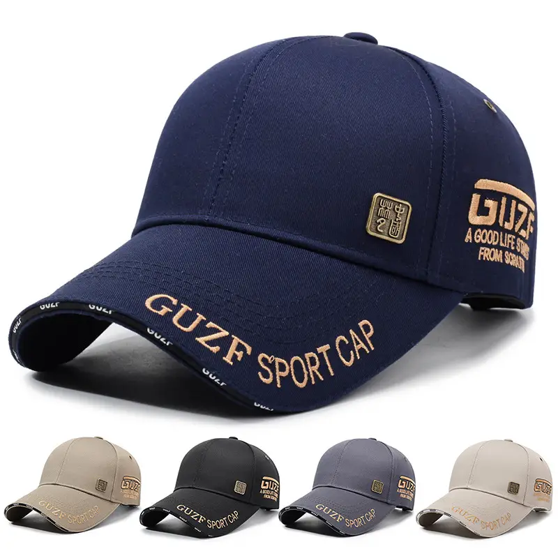 Unisex Embroidered Letter Cap Navy Blue Baseball - Image 6