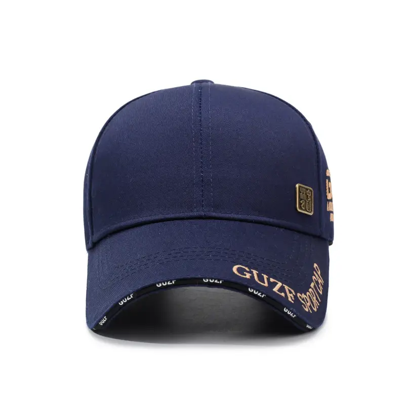 Unisex Embroidered Letter Cap Navy Blue Baseball - Image 7