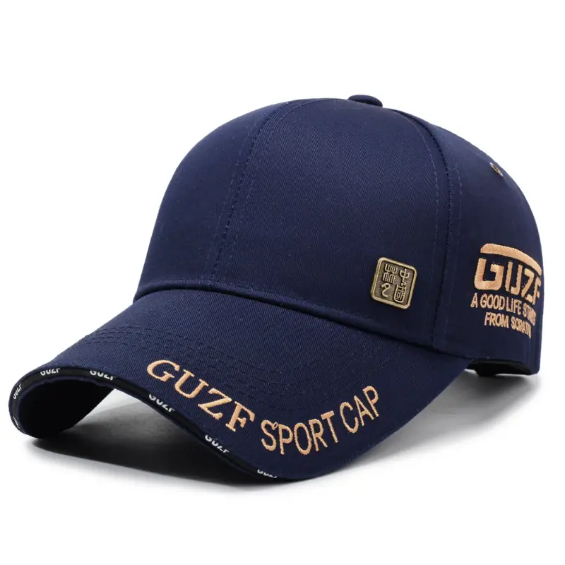 Unisex Embroidered Letter Cap Navy Blue Baseball - Image 10