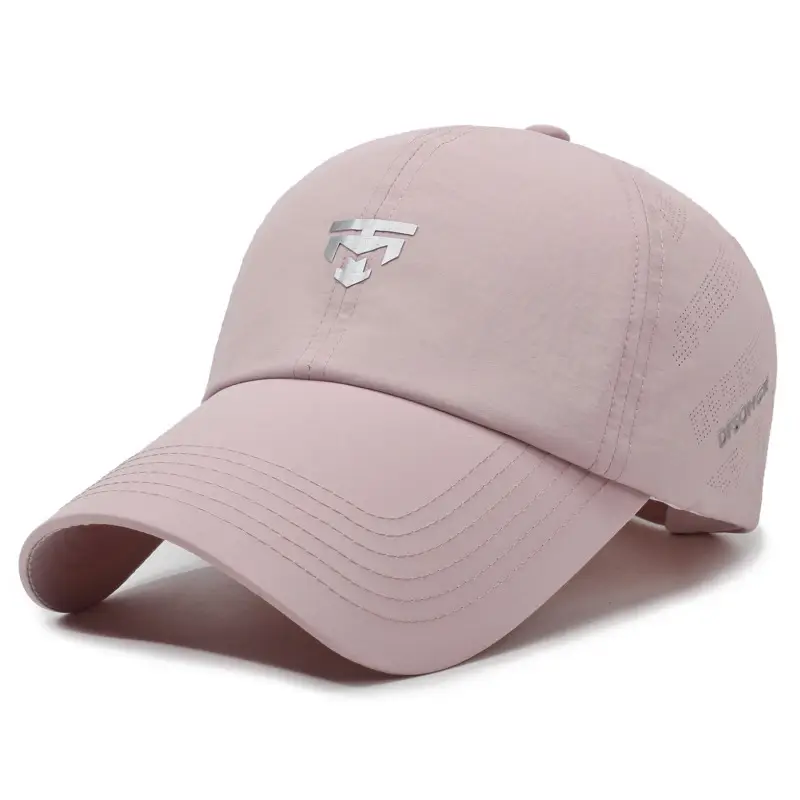 Men Pink Logo Cap Quick-Drying Outdoor Hat - Image 6