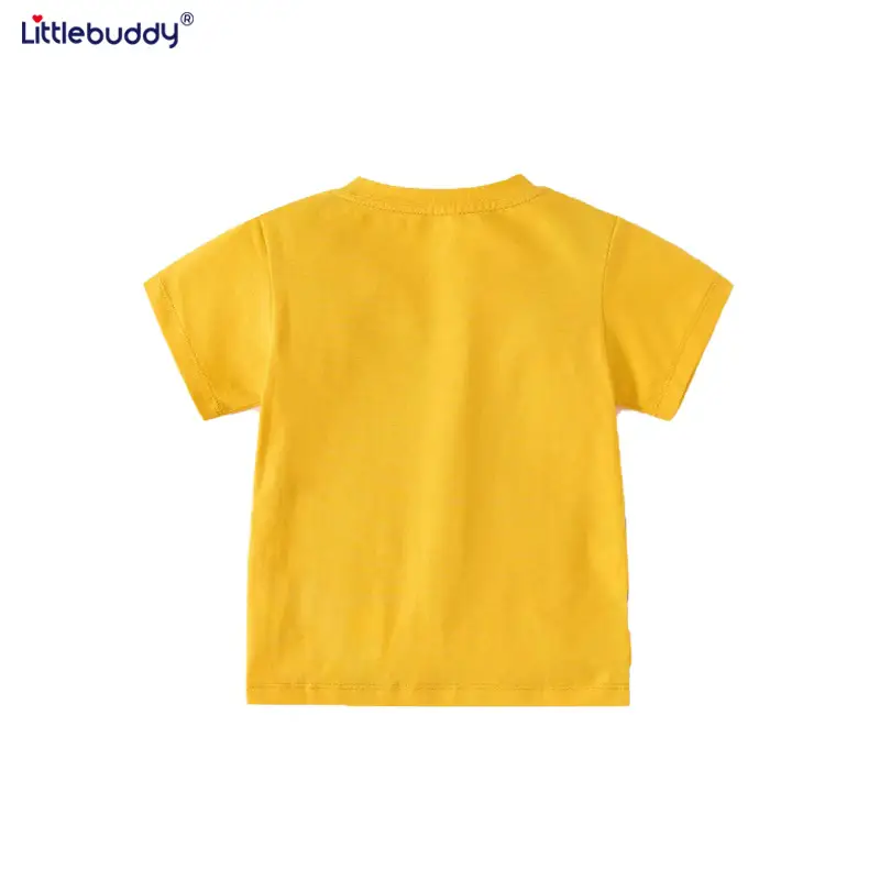 Pure Cotton Boys' Octopus Print T-Shirt Blue Yellow - Image 4