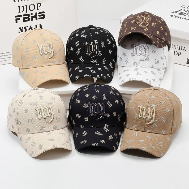 Black Embroidered Baseball Cap with Full Print - Image 9