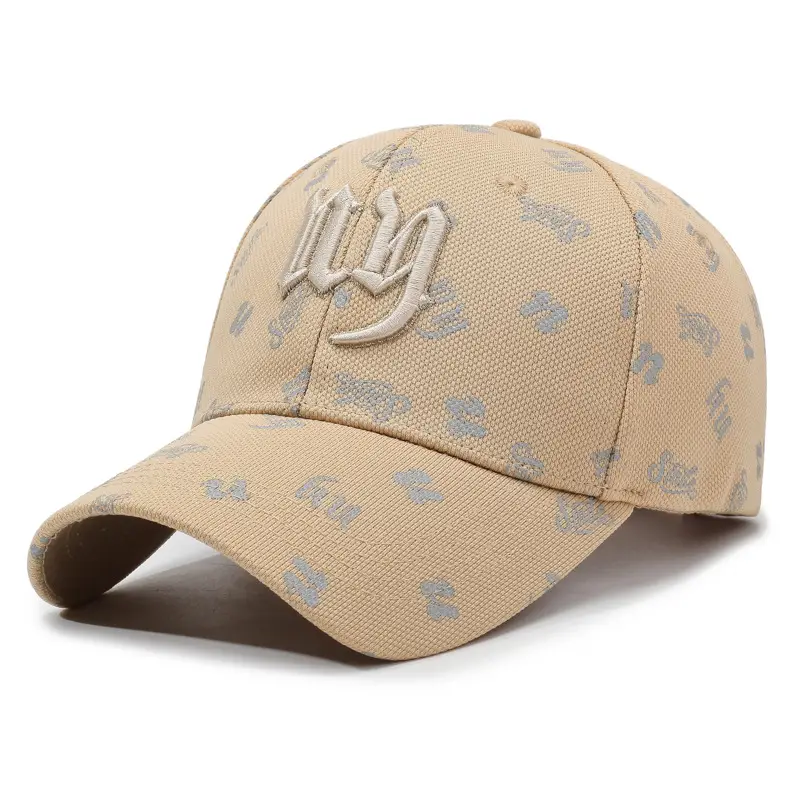 Black Embroidered Baseball Cap with Full Print - Image 6