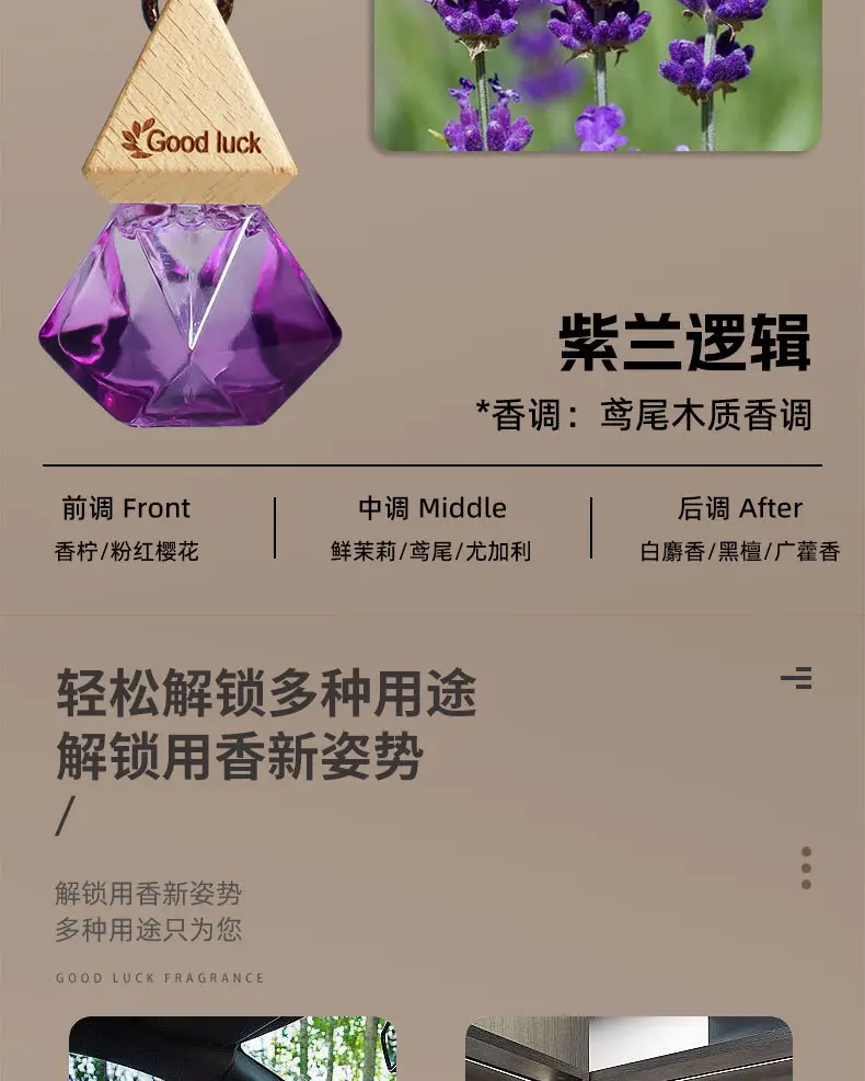 Car Air Freshener Pendant, Langlong Same Model Car Perfume, Oem Essential Oil Fragrance, Long-Lasting Scent, Deodorizing, Car Interior Fragrance — feature 17