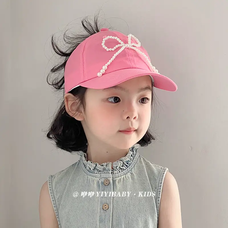Yellow Bow Embroidered Baby Sun Hat for Girls - Image 8