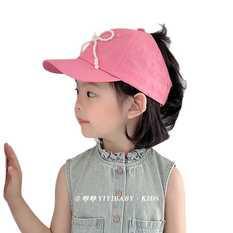 Yellow Bow Embroidered Baby Sun Hat for Girls - Image 11