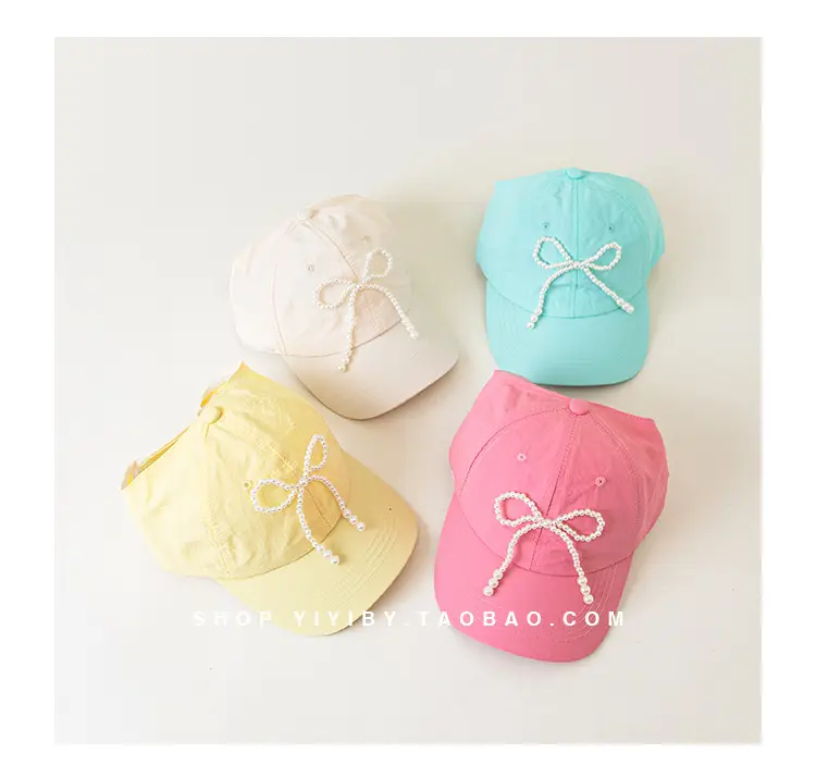 Yellow Bow Embroidered Baby Sun Hat for Girls — feature 10