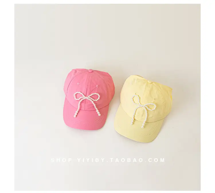 Yellow Bow Embroidered Baby Sun Hat for Girls — feature 12