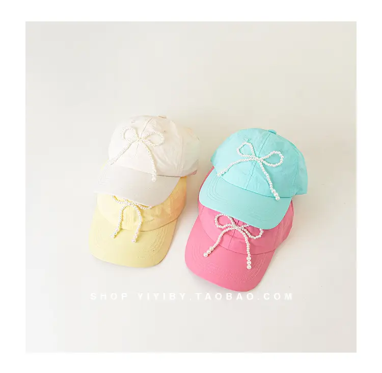 Yellow Bow Embroidered Baby Sun Hat for Girls — feature 13
