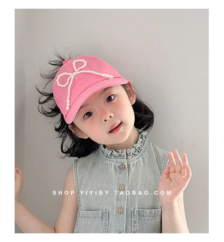 Yellow Bow Embroidered Baby Sun Hat for Girls — feature 7