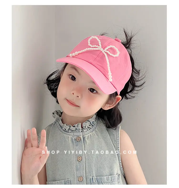 Yellow Bow Embroidered Baby Sun Hat for Girls — feature 8
