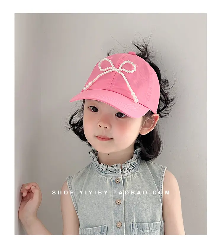 Yellow Bow Embroidered Baby Sun Hat for Girls — feature 9