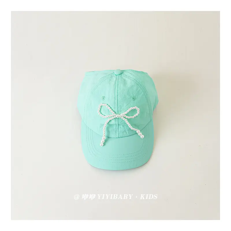 Yellow Bow Embroidered Baby Sun Hat for Girls - Image 5