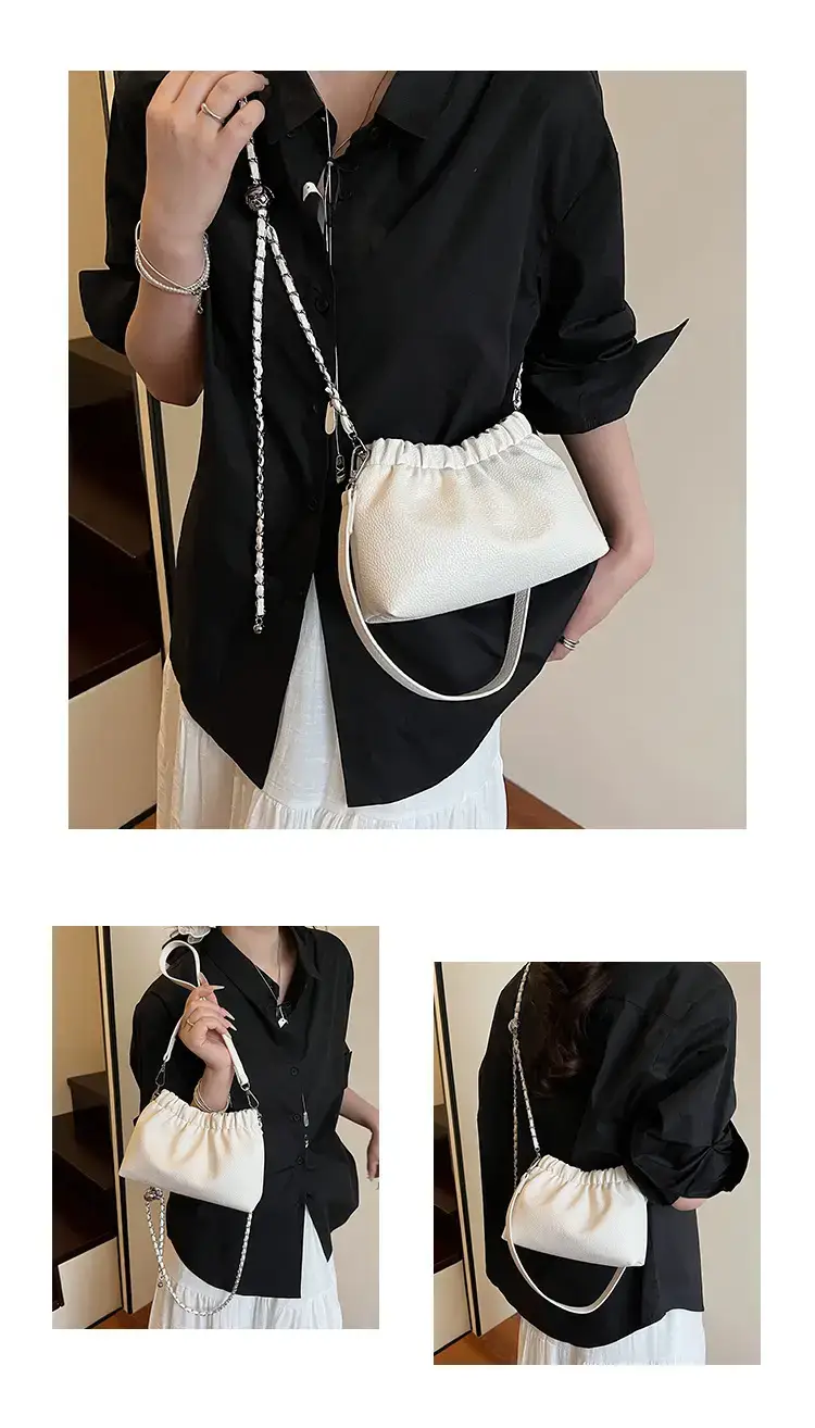 Silver Chain Bucket Bag for Women — feature 12