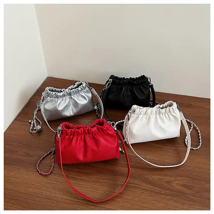 Silver Chain Bucket Bag for Women — feature 13