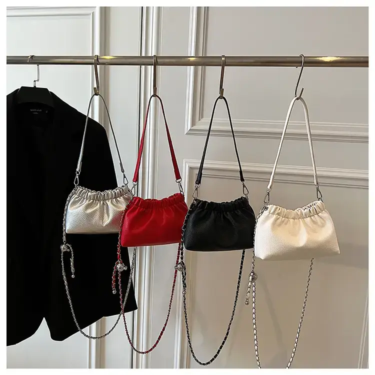 Silver Chain Bucket Bag for Women — feature 14