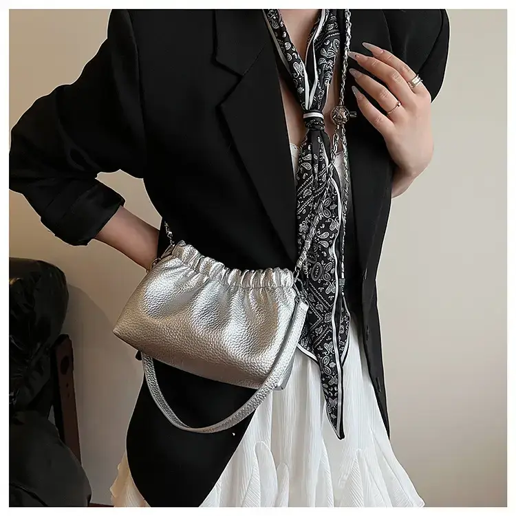 Silver Chain Bucket Bag for Women — feature 16