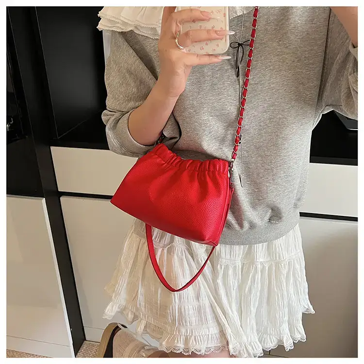 Silver Chain Bucket Bag for Women — feature 26