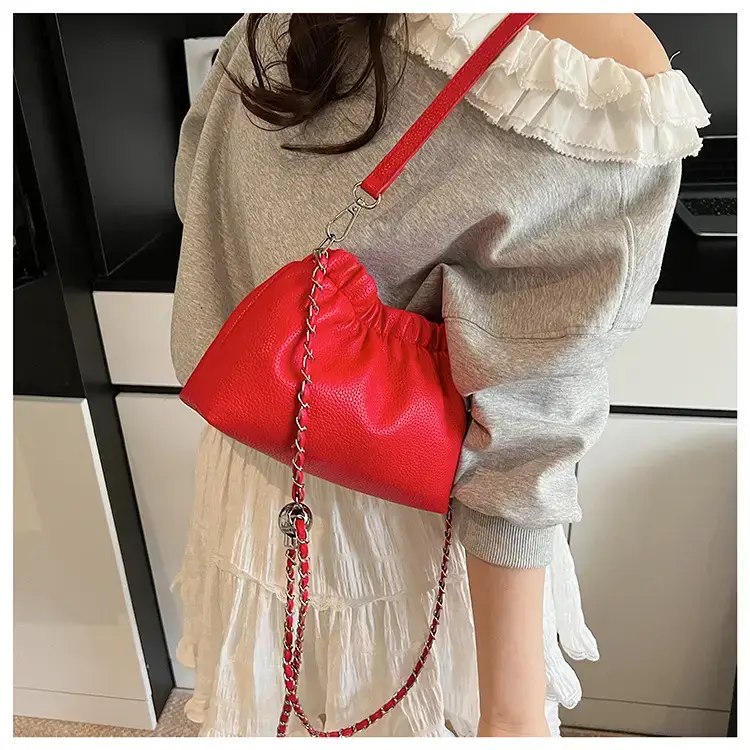 Silver Chain Bucket Bag for Women — feature 32