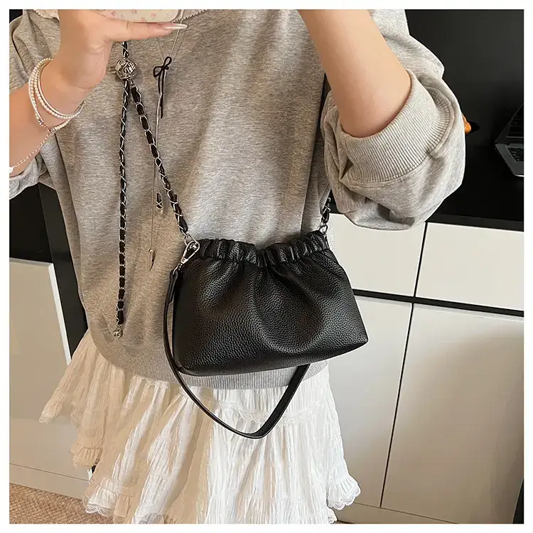 Silver Chain Bucket Bag for Women — feature 35