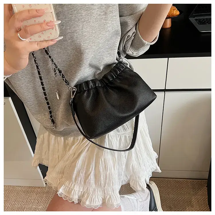 Silver Chain Bucket Bag for Women — feature 36