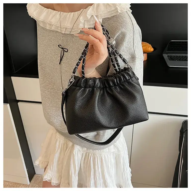 Silver Chain Bucket Bag for Women — feature 37