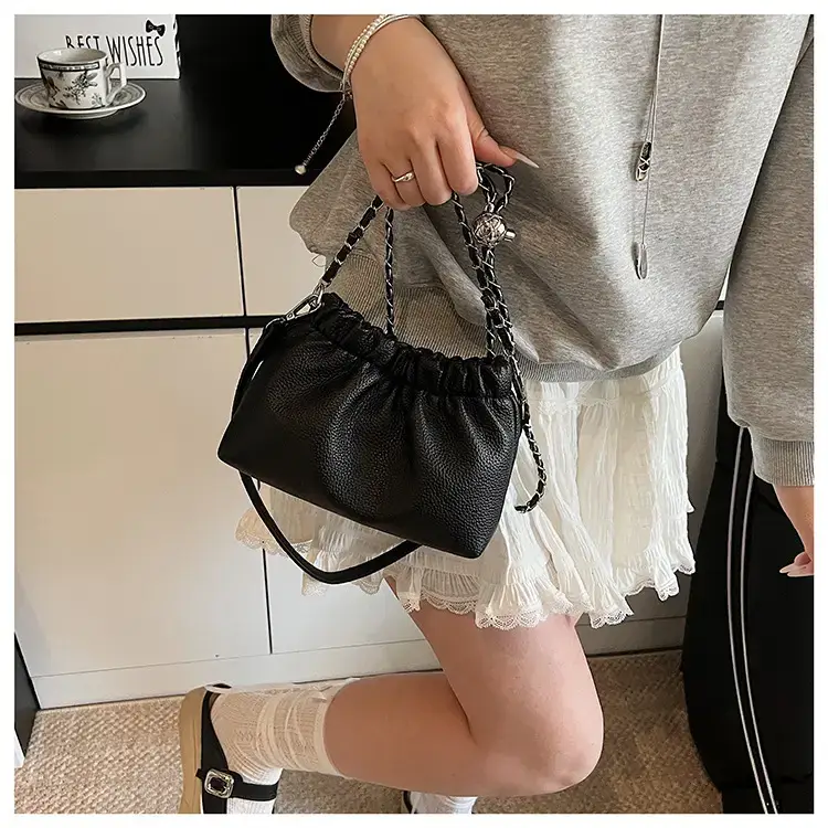 Silver Chain Bucket Bag for Women — feature 38
