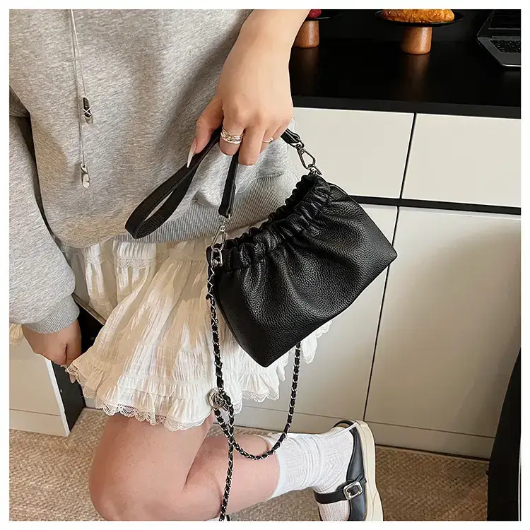 Silver Chain Bucket Bag for Women — feature 39