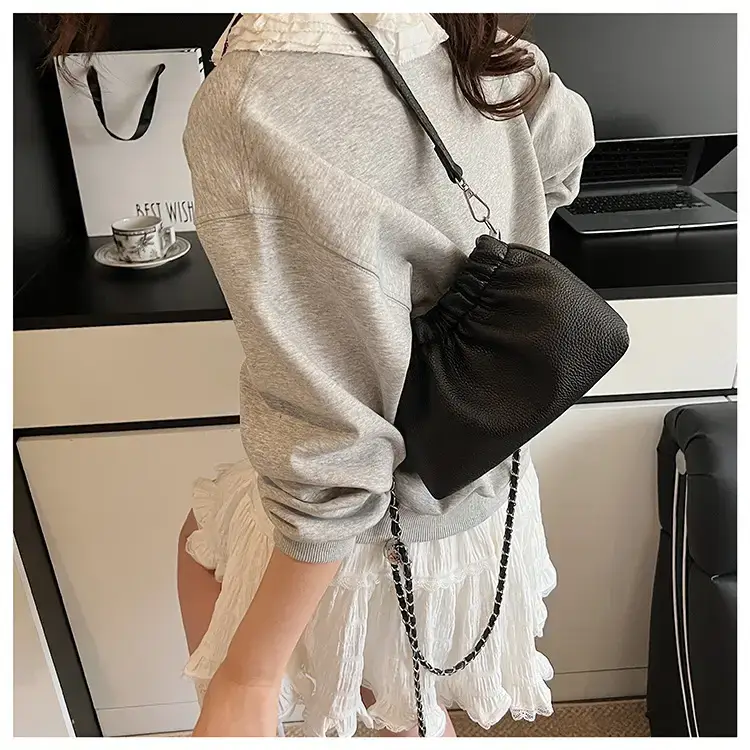Silver Chain Bucket Bag for Women — feature 40