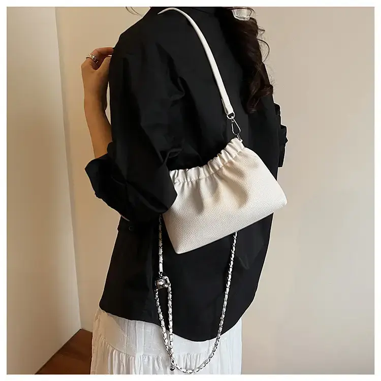 Silver Chain Bucket Bag for Women — feature 47