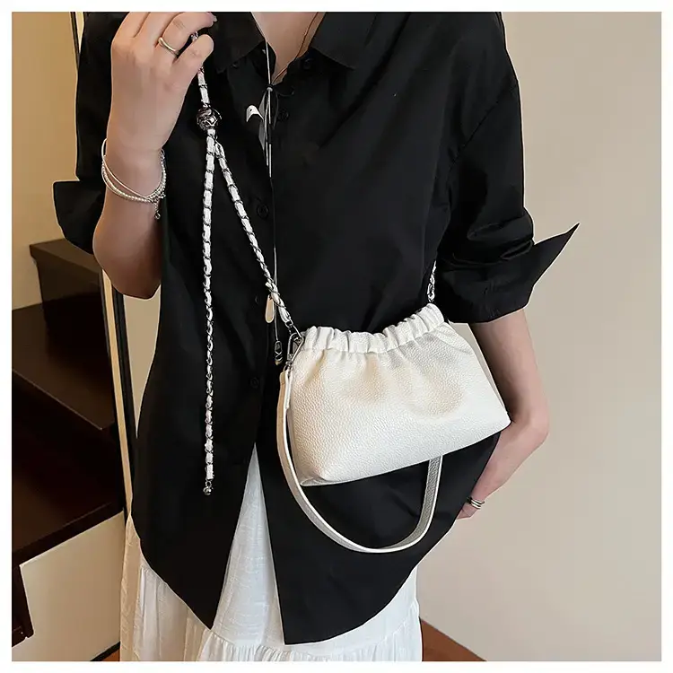 Silver Chain Bucket Bag for Women — feature 48