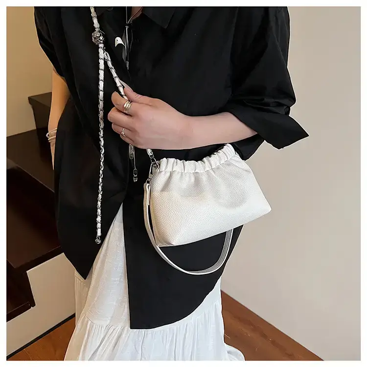 Silver Chain Bucket Bag for Women — feature 49