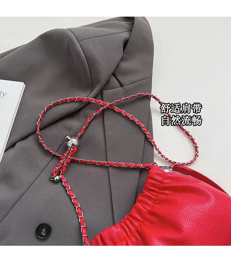 Silver Chain Bucket Bag for Women — feature 6