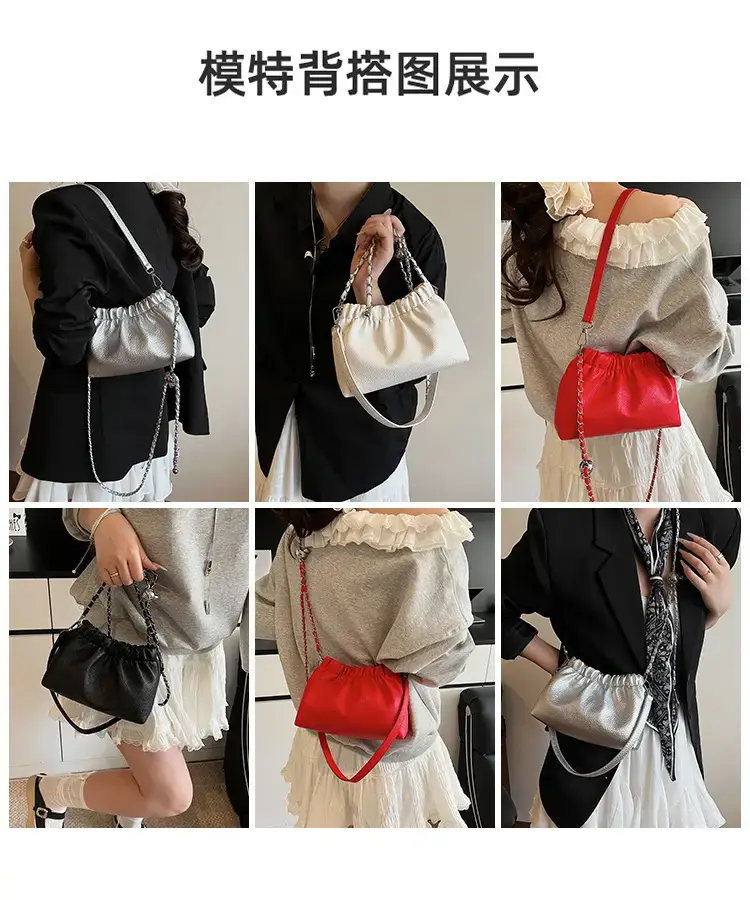 Silver Chain Bucket Bag for Women — feature 8